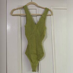 Abercrombie and Fitch ribbed green body suit never worn